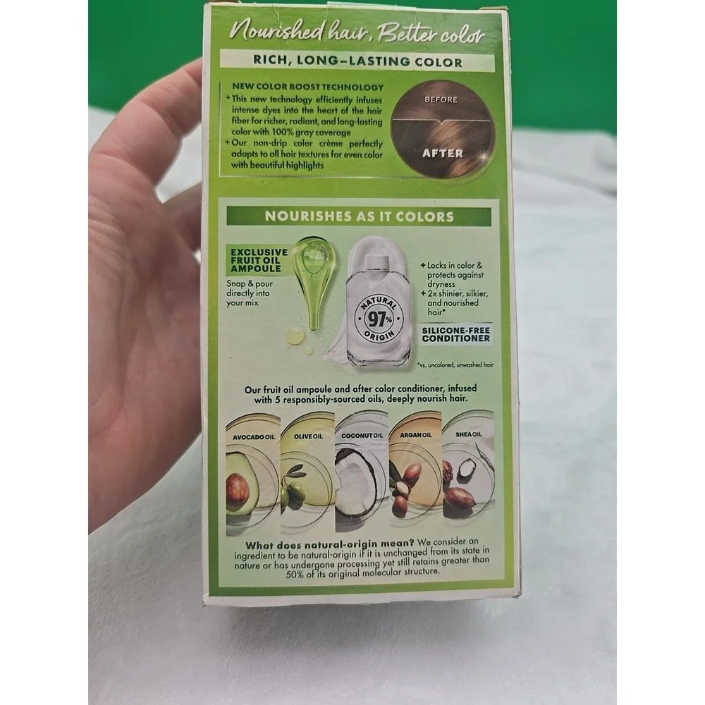 Garnier Nutrisse Permanent Hair‎ Dye Color #63 Brown Sugar (Light golden Brown)
